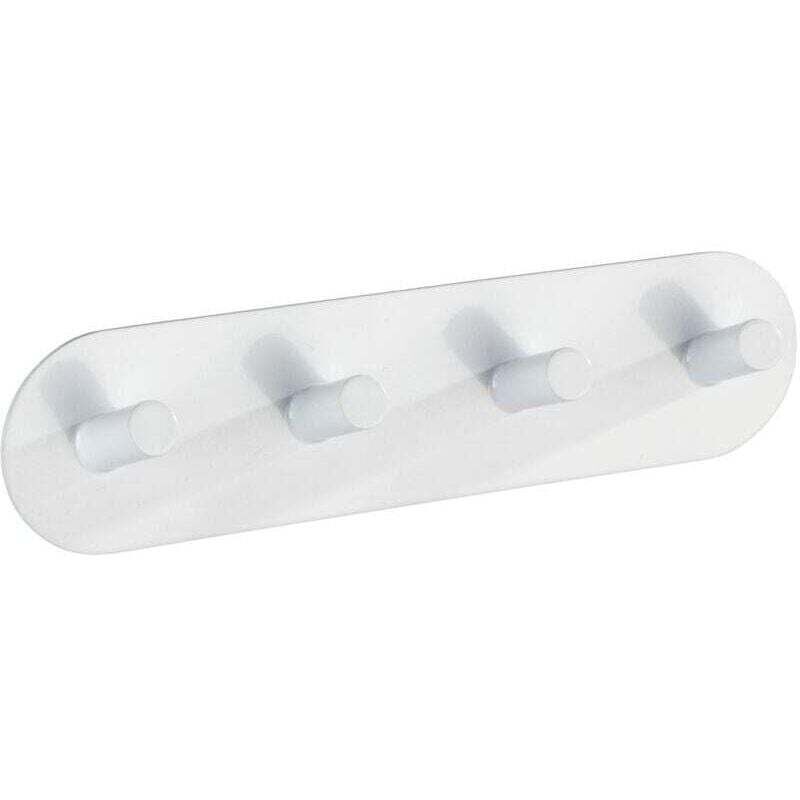 Réglette de 4 crochets Quadro blanc mat
