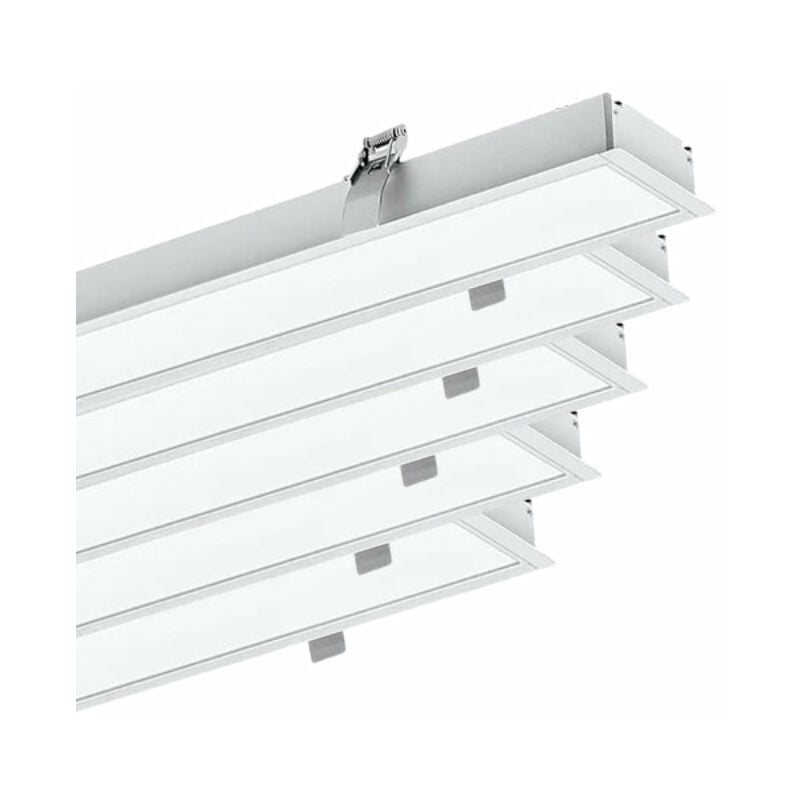 Réglette Encastrable LED 120cm 35W Blanc (Lot de 5) - Blanc Froid 6000K - 8000K - SILAMP
