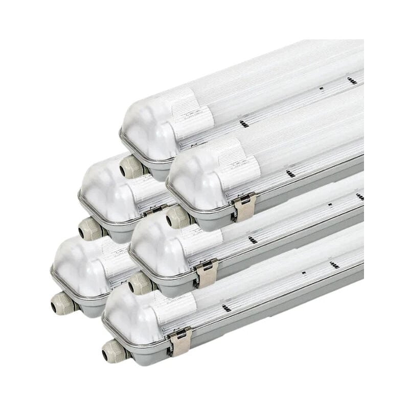 Silumen - Réglette étanche 120 cm double pour Tube led T8 IP65 1 côté (Boi