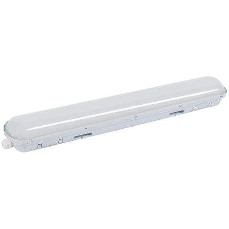 Réglette étanche 54 cm – Protection IP65 pour chantiers humides – 10W – 1100 lumens – Température de couleur 4000K – LED intégrées – Gefom