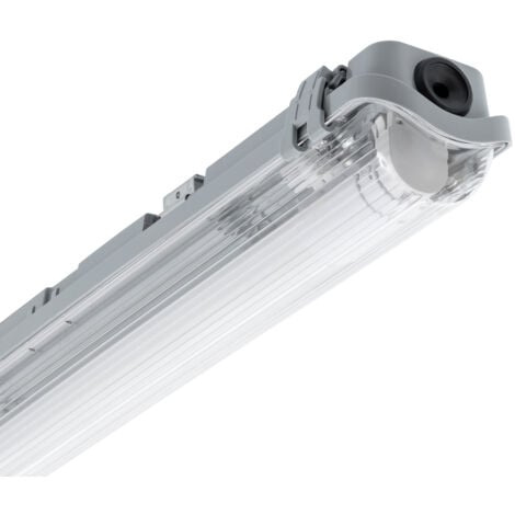 LEDKIA Réglette Étanche IP65 Slim pour Tube LED 120cm Connexion Latérale 1200 mm