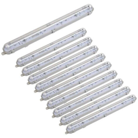 Réglette étanche pour Tube LED T8 60cm IP65 (Boitier vide) (Pack de 10) -  SILUMEN