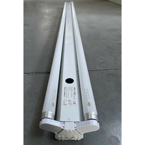 Reglette fluo double 2x36W interieur 1240x83x43mm avec tubes 4000K et ballast 230V IP20 PROTEC CORAIL236