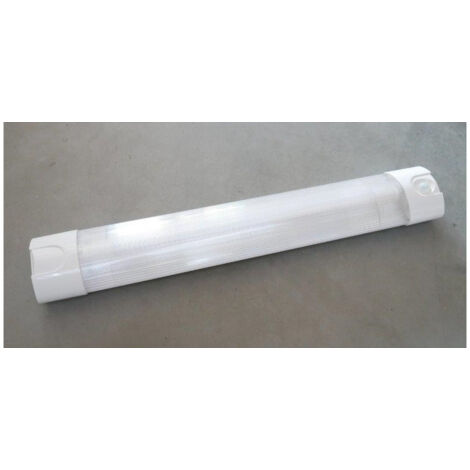 Réglette LED 10W blanche 755x115x70mm à détection IR culot G13 4000K 540lm alim 230V IK07 IP44 Xéo2 L'EBENOID