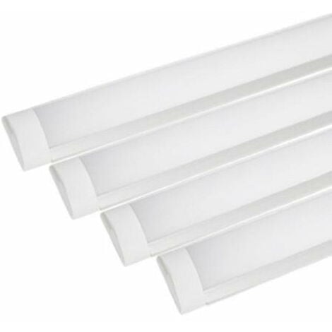 Réglette LED 120cm 36W (Pack de 4) - Blanc Froid 6000K - 8000K - SILAMP