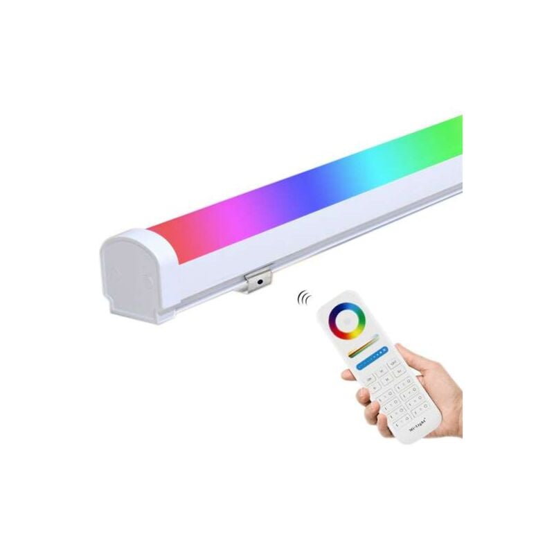 Mi Light - Réglette led 18W 1900lm Étanche IP66 140° Pilotable 4/8 Zones - rgb+cct 2700K-6500K LL1-18