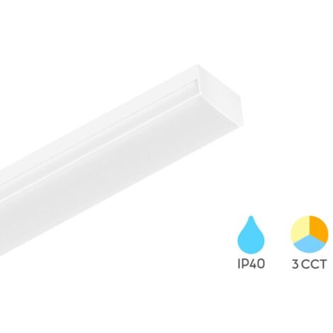 Réglette LED 36W 3IN1 4320lm IP40 Blanc