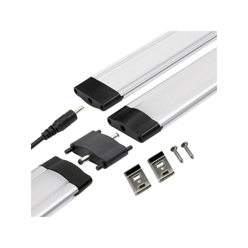 Ohm-easy - Réglette led alu 0m30 39 led smd blanc chaud cache diffusant