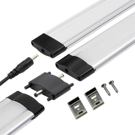 Réglette LED alu 0m30 39 LED SMD blanc neutre cache diffusant