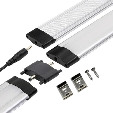 Réglette LED alu 0m50 69 LED SMD blanc neutre cache diffusant