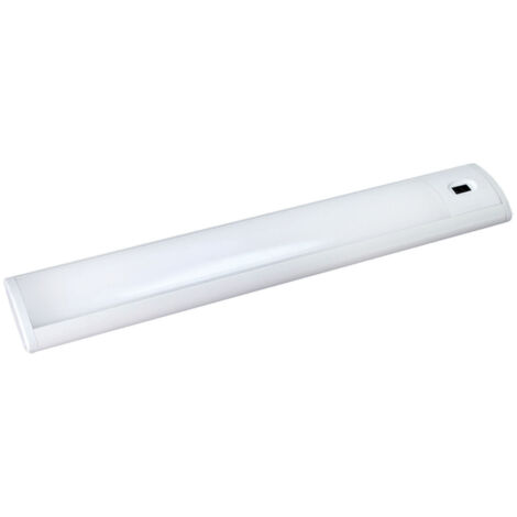 Réglette LED Blanc 24cm, 1.6W, 170 lm, 3000K, inter. infrarouge, batterie recheargable, intensité variable - Tibelec