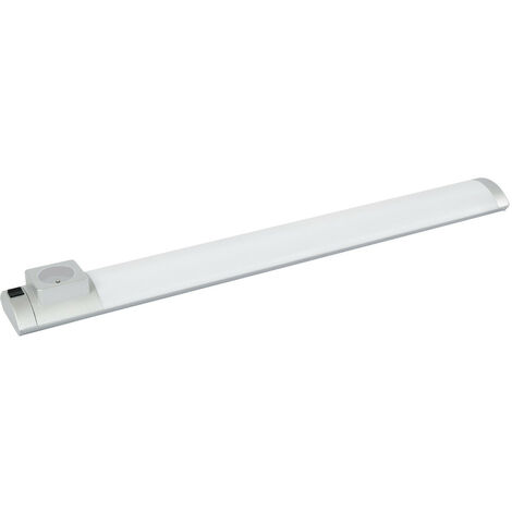 Réglette led cuisine 68 cm avec interrupteur et prise - argent 680 mm Argenté - Argenté