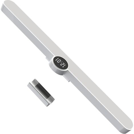 Réglette Led Cuisine Orientable 40cm avec Horloge Digitale et Détecteur de Main