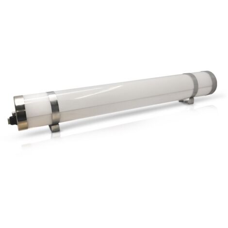 Réglette LED + Détecteur AC220/240V 40W 4400lm 120° Étanche IP67 IK10 Ø74x1260mm - Blanc Naturel 4000K