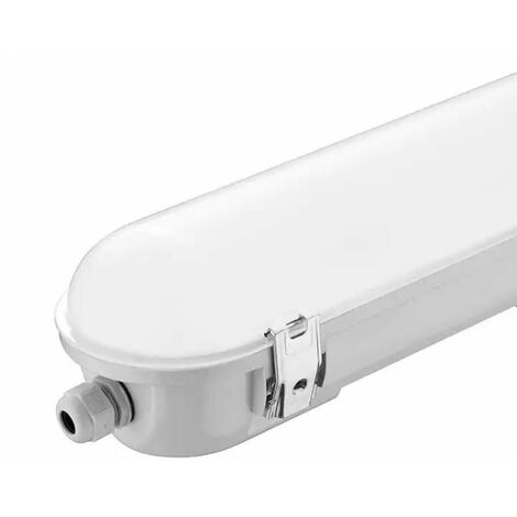 HOFTRONIC - Réglette LED 120cm T8 G13-36W 3600 Lumen - Remplace 100W -  6500K blanc froid - IP65 étanche - Sans scintillement - Incl. 2x Tube LED -  LED