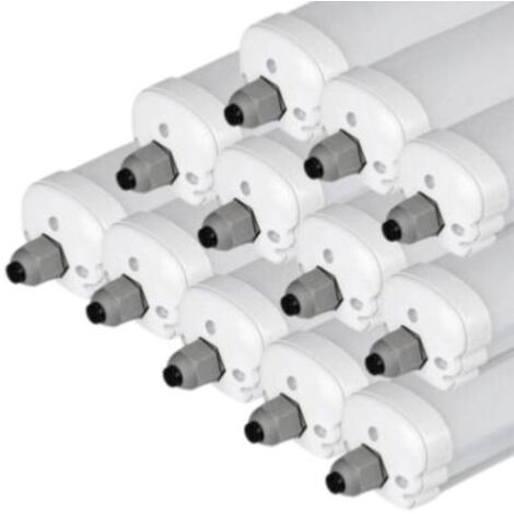 Réglette LED étanche 120cm 36W IP65 120lm/W Interconnectable - Pack de 12 / Blanc Froid  - SILUMEN
