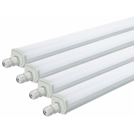 Réglette LED étanche 120cm 36W IP65 Interconnectable (Pack de 4)