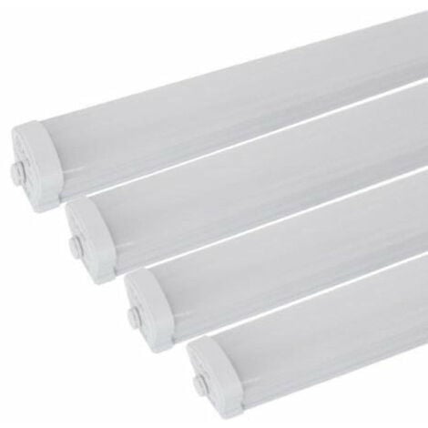 Réglette LED étanche 120cm 36W IP65 (Pack de 4) - Blanc Froid 6000K - 8000K - SILAMP