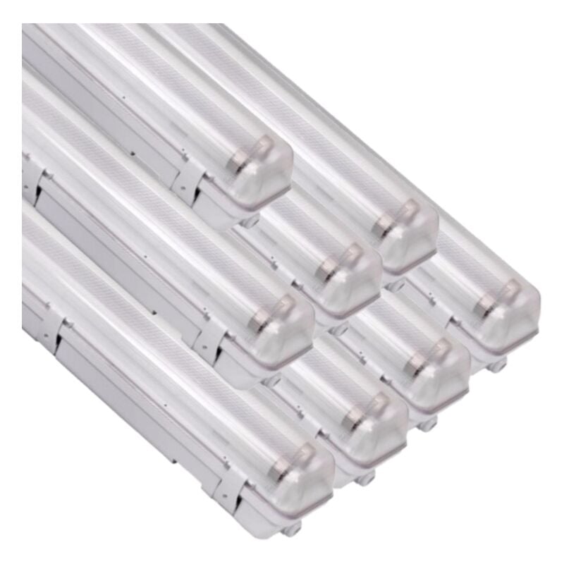 Réglette led étanche Double pour Tubes led T8 150cm IP65 (boitier vide) (pack de 8) Silamp