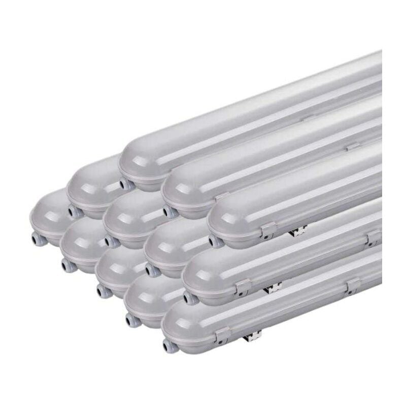 Réglette led étanche pour Tube led T8 120cm IP65 (Pack de 12) Silamp