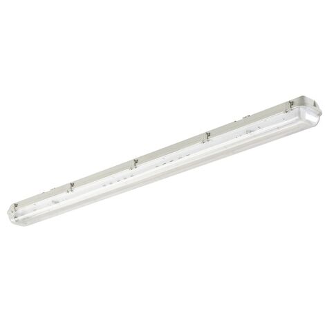 Réglette LED étanche SYLPROOF TOLEDO - Flux lumineux (lm) : 3000 lm - Température de couleur : 4000 K - Puissance nominale : 40 W - Dimensions - L x l x p : 1260 x 99 mm - SYLVANIA