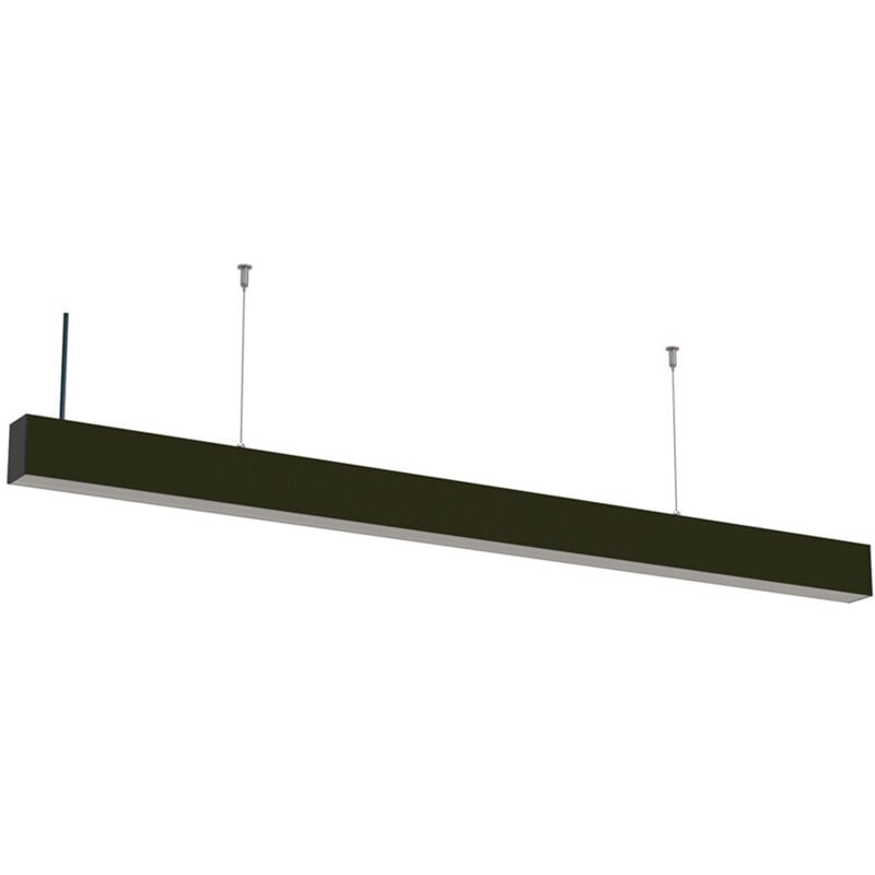 Optonica - Réglette led Fine Noire Suspendue 40W Linkable 1200mm Blanc Naturel 4000K