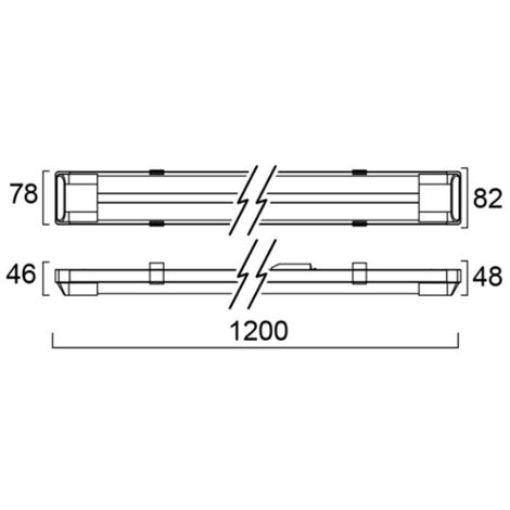 Réglette LED IP20 BATTEN 4000K 30W double L1200mm - SYLVANIA - 0045163
