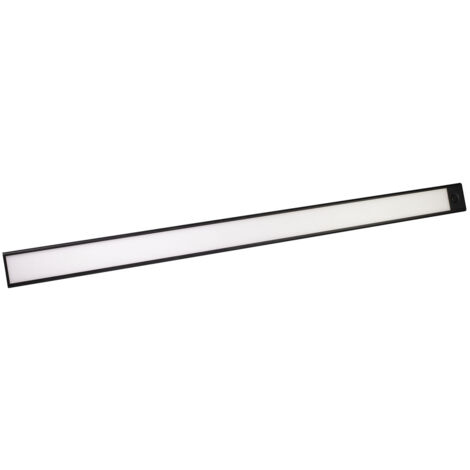 Réglette LED noir 3.6W, 250 lm, 4000K, recheargable, extra plat, inter. On/Off/Auto, intensité variable - Tibelec