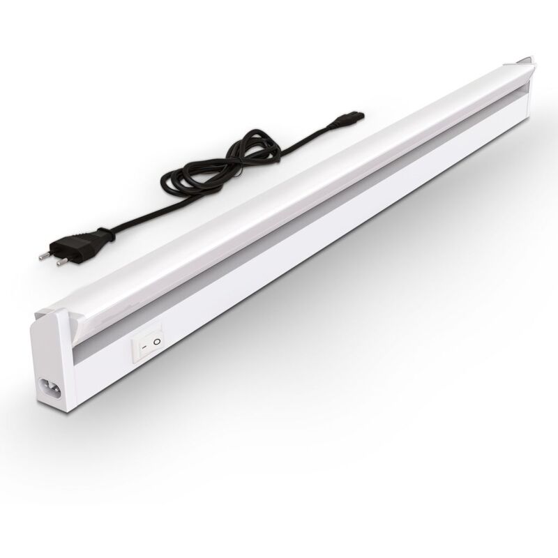 Réglette LED orientable 230V 9W éclairage plan de travail cuisine atelier armoire placard