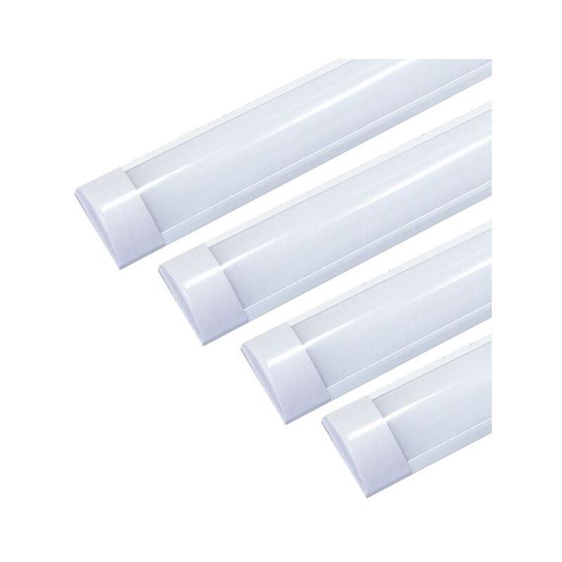 Silamp - Réglette led 90cm 24W (Pack de 4) - Blanc Froid 6000K - 8000K
