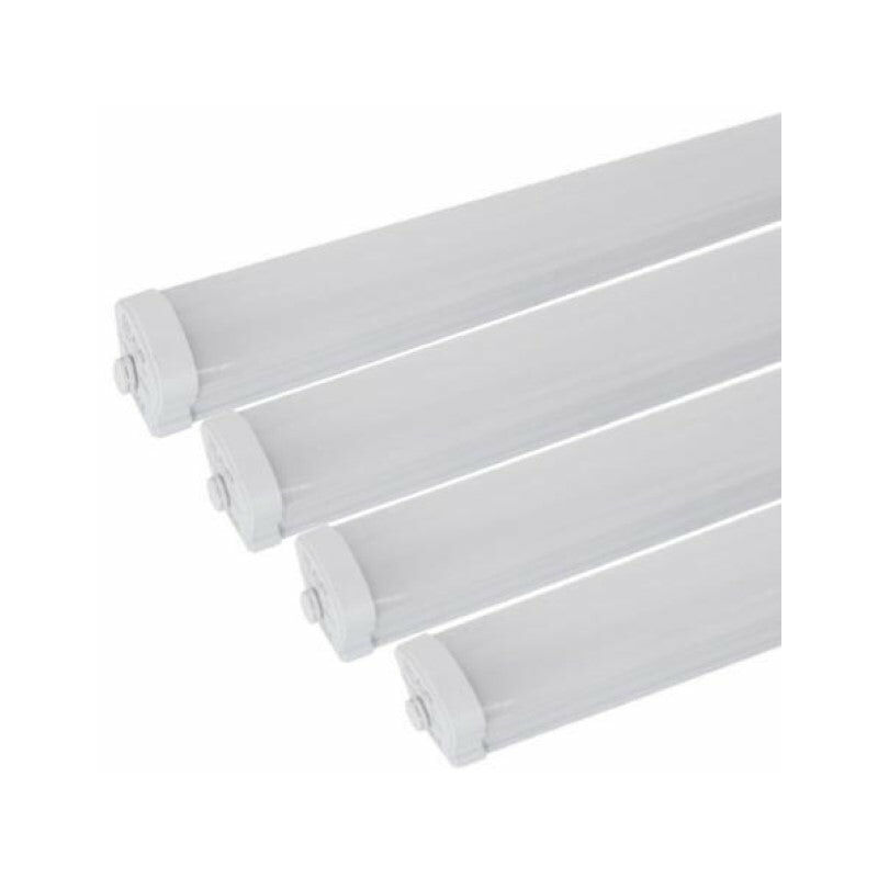 Silamp - Réglette led étanche 120cm 36W IP65 (Pack de 4) - Blanc Froid 6000K - 8000K