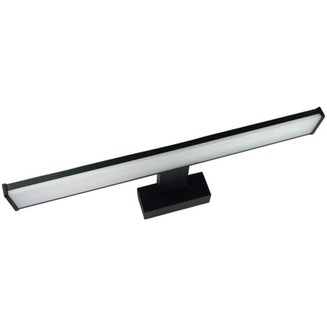 Réglette Miroir LED Noir 12W, 1350 lumens,  IP44, 4000K, bornier de connexion intégré, garantie 5 ans - Tibelec