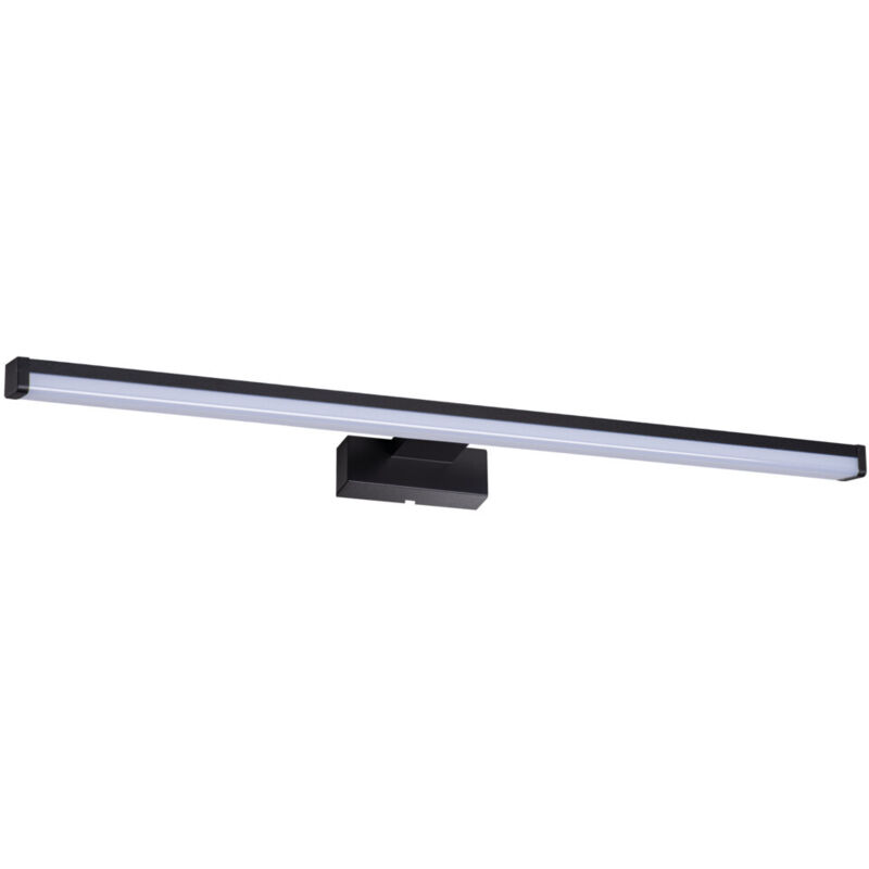 Réglette Murale 12W 600mm étanche IP44 Blanc / noir - Blanc Naturel 4000K