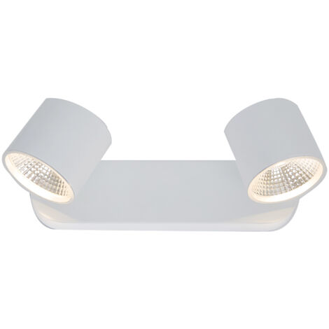 Réglette murale design Oslo métal blanc 2 LED