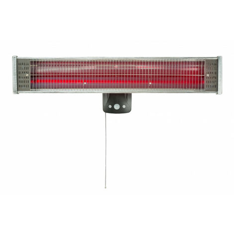 Réglette murale infrarouge HE1800PD en aluminium - 1800W - IP55 - 230V - Détecteur de présence - série PD