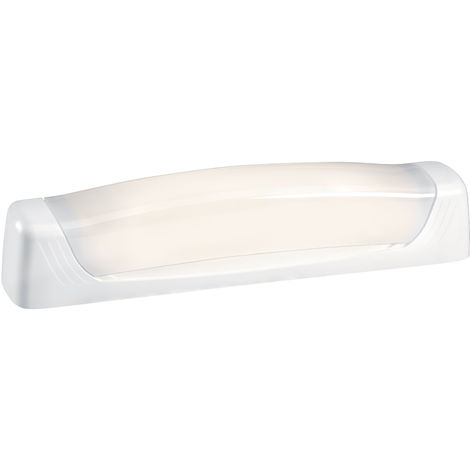 ARIC Reglette salle de bain TALASSO avec inter et prise 16A, avec tube S19 LED 6W 4000K