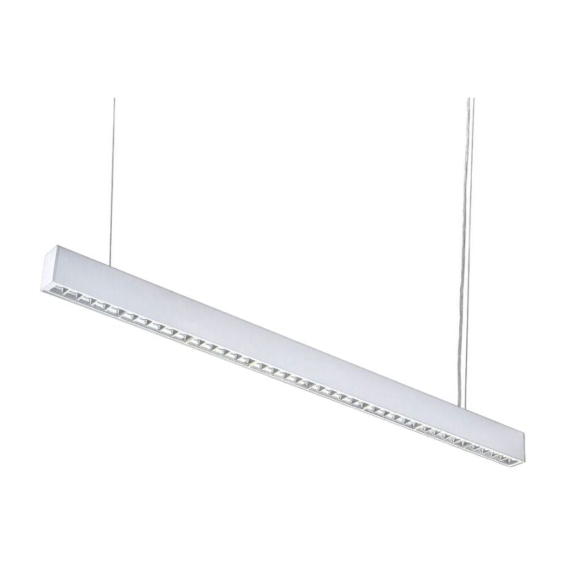 Silamp - Réglette Suspendue led 120cm 35W blanc - Blanc Froid 6000K - 8000K