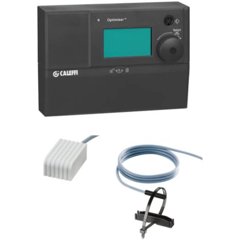 Regolatore climatico completo di sonde di mandata a contatto e sonda esterna, 3 canali Caleffi 152003  Nero