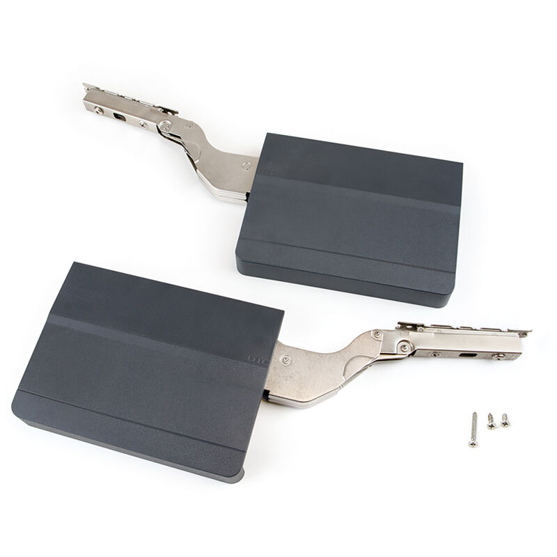 Emuca Set bussole per porte sollevabili Agile, 3200 - 9000, Acciaio e Plastica, Grigio Antracite