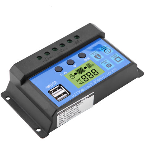 Regolatore di carica del pannello solare doppio USB PWM 12V 24V Display LCD 20A (YJSS-20A)
