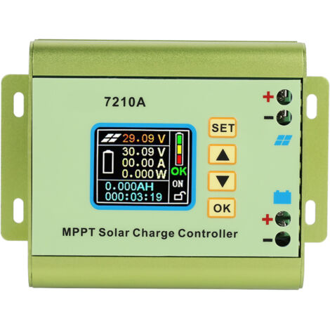 Regolatore di carica MPPT per pannelli solari in lega di alluminio con display LCD per batterie al litio.