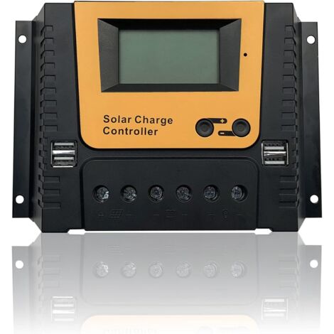 Regolatore di carica solare 60A 12V 24V 36V 48V Identificazione automatica, regolatore di carica solare 60A adatto a pannelli solari MAX 3120W, batteria al litio e sigillata in gel compatibile