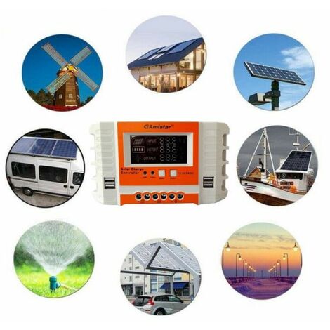Regolatore di carica solare fotovoltaico 40 amper 12v24v 4 usb-GKF4012