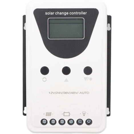 Regolatore di carica solare, riconoscimento automatico di DC 12V/24V/36V/48V, regolatore di carica solare PWM, regolatore di carica per pannelli solari con display LCD, 100A