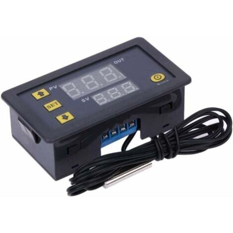 Regolatore di controllo del termostato digitale LCD W3230 da 12 V 20 A, allarme per alta temperatura