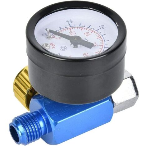 Regolatore di pressione dell'aria KZQ per pistola a spruzzo per vernice, regolatore di pressione di ingresso dell'aria G1/4 pulg., manometro casuale in alluminio, utensile pneumatico
