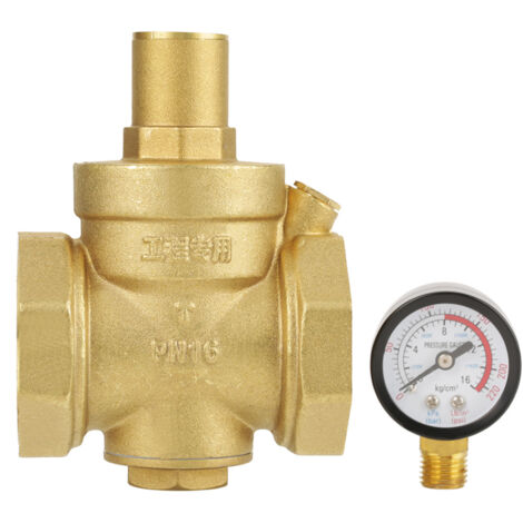 Regolatore di pressione in ottone BSP DN50 con manometro regolabile
