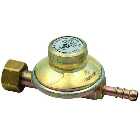 GOK Regolatore Di Bassa Pressione Per Imbarcazioni, 30 Mbar, 1,5 Kg/h, Con Manometro Integrato, Conforme Normativa EN12864 Allegato M, Rivestimento Anticorrosivo Blu