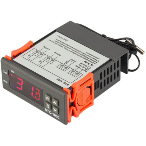 Regolatore di temperatura digitale STC-1000 con sonda impermeabile, 220 V, termostato a doppio relè, raffreddamento e riscaldamento