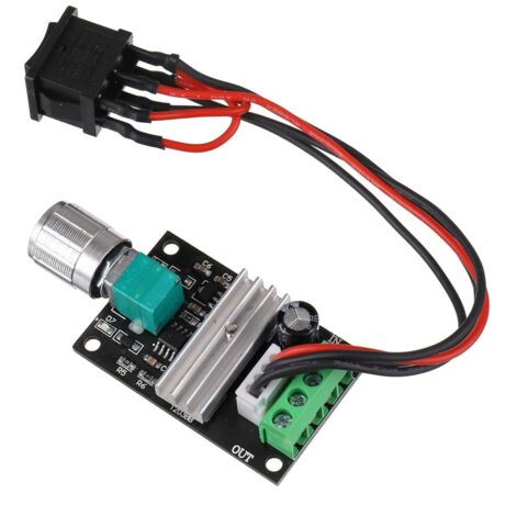 Regolatore di velocità del motore CC (PWM) da 6 V, 12 V, 24 V, 28 V, 3 A, 80 W, con interruttore reversibile e velocità regolabile, driver per motore CC 1203BB, inversione